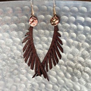 Chocolate Leather Earrings